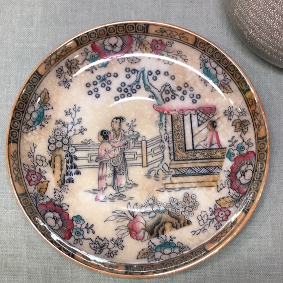 Antique Chinese Print Ironstone Trinket Tray - Picture 3 of 8